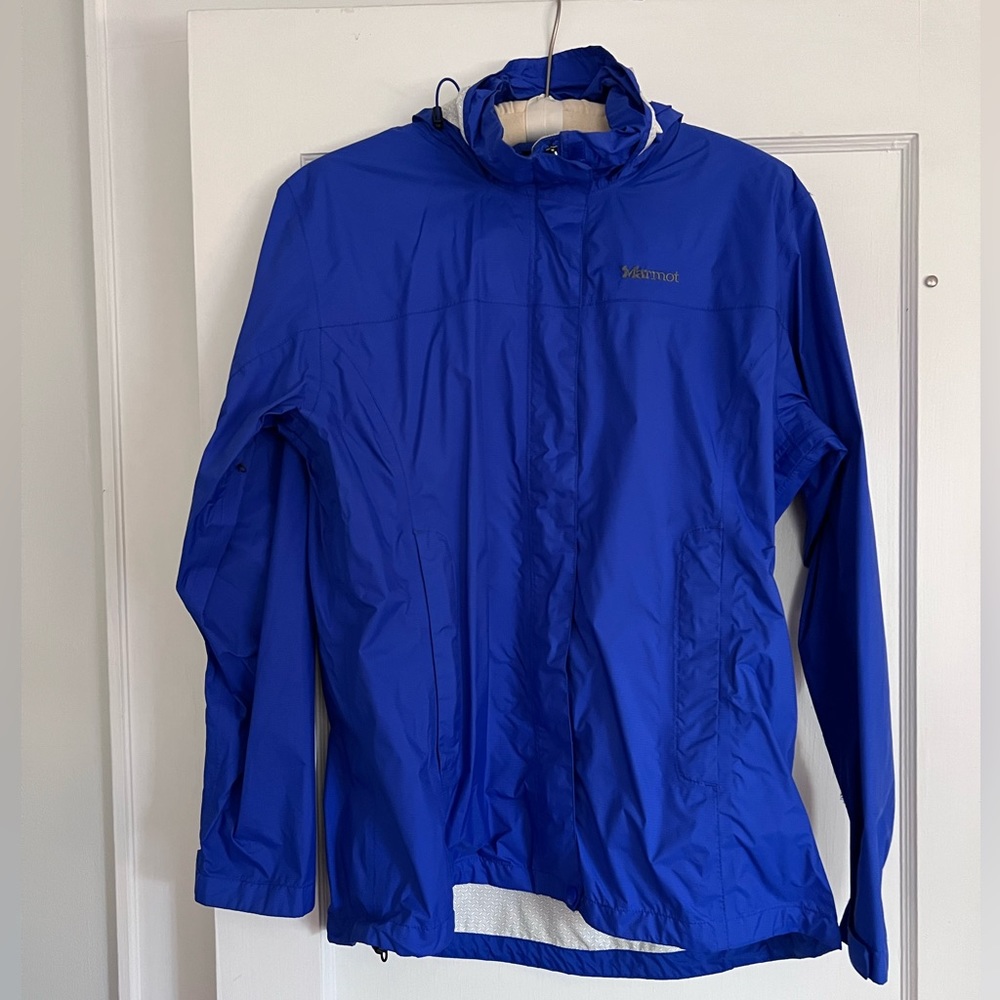 Marmot PreCip Rain Jacket Windbreaker Cobalt Blue Women’s Large